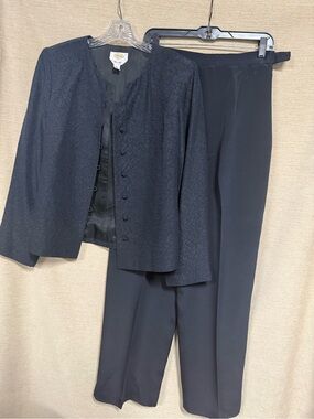 Talbots Navy Women's Two-Piece Jacket and Trousers Set
